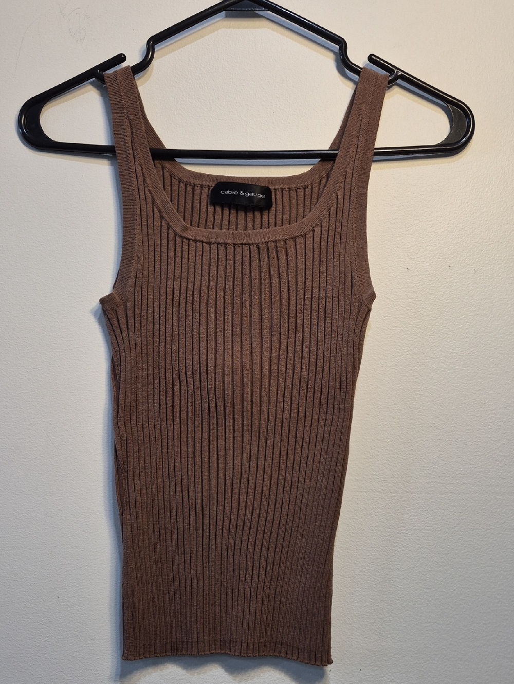 🌟 4 For $ 15 🌟 Cable & Gauge Ribbed Knit Tank in Brown Mauve